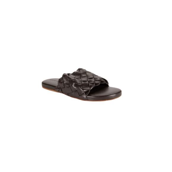 $1,195 NIB Bottega Brown Veneta Weave Cassette Leather Sandals Size 40(7)